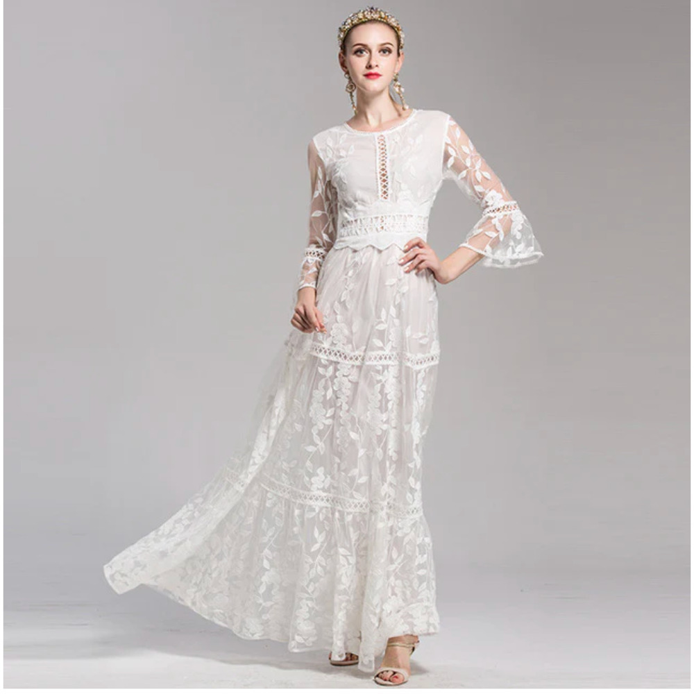by Megyn women luxury embroidered elegant maxi dress Size XXL